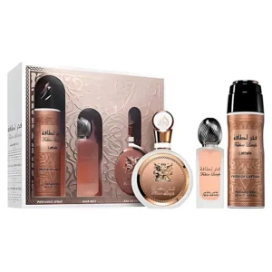 Estuche Fakhar Women Lattafa Edp 100ML+Perfume Spray 200Ml+Hair Mist 50 Ml Mujer